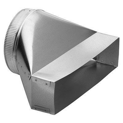 Broan 10" Round to Rectangular Transition for Range Hoods and Bath Ventilation Fans