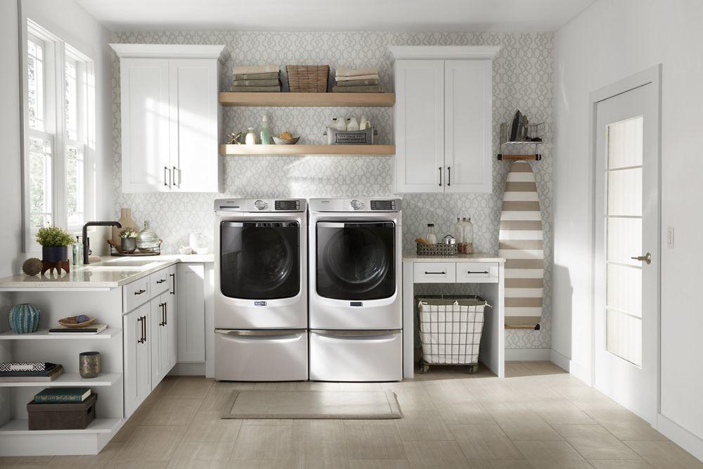 Whirlpool XHPC155XW 15.5" Pedestal for Front Load Washer and Dryer with Storage