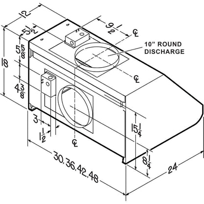 Broan E60E42SS **DISCONTINUED** Broan® Elite E60000 42-inch Canopy Wall-Mount Range Hood Stainless Steel