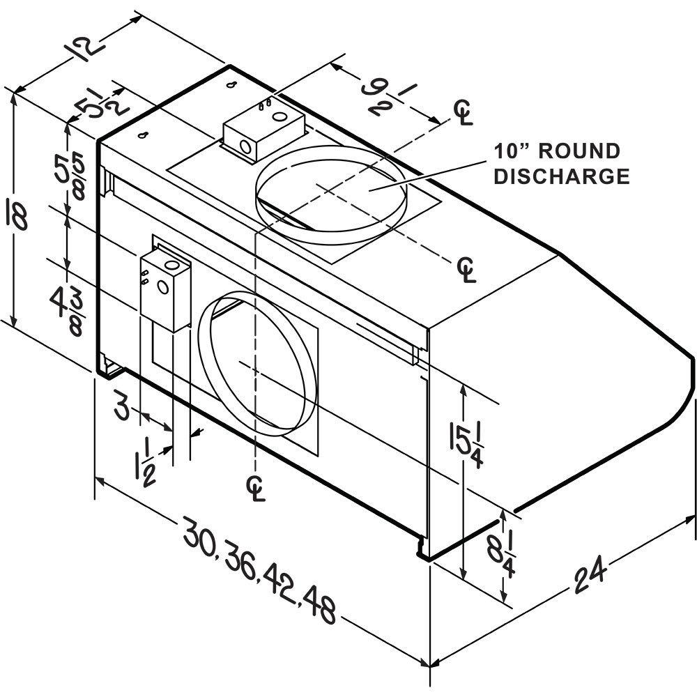 1620 Max External Blower CFM, for use with Select Broan® Range Hoods