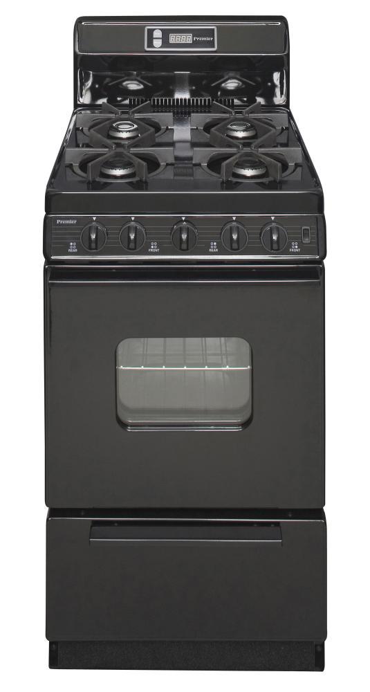 Premier 20 in. Freestanding Gas Range in Black