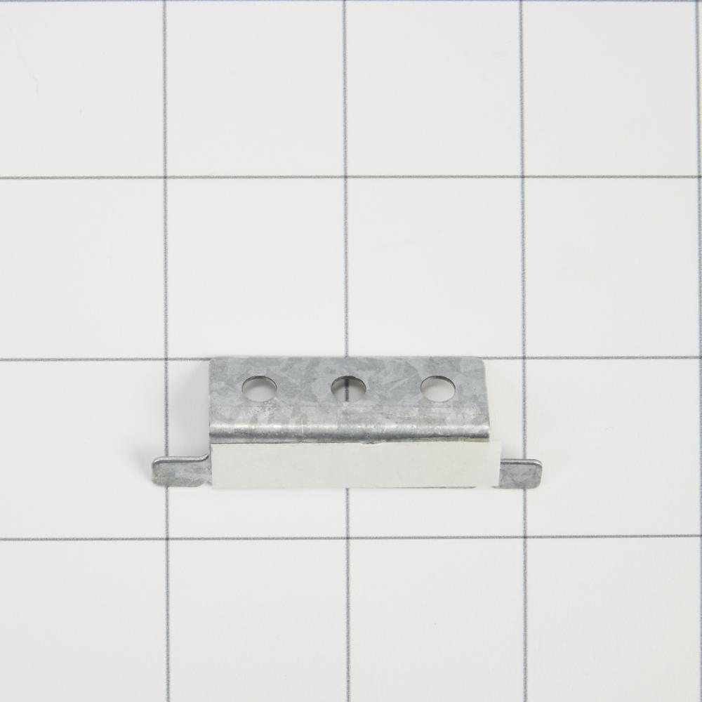 Whirlpool W10113901A Slide-in Range Rear Filler Kit, Stainless Steel, with (1) triangular fill strip, (2) mounting brackets, and two screws