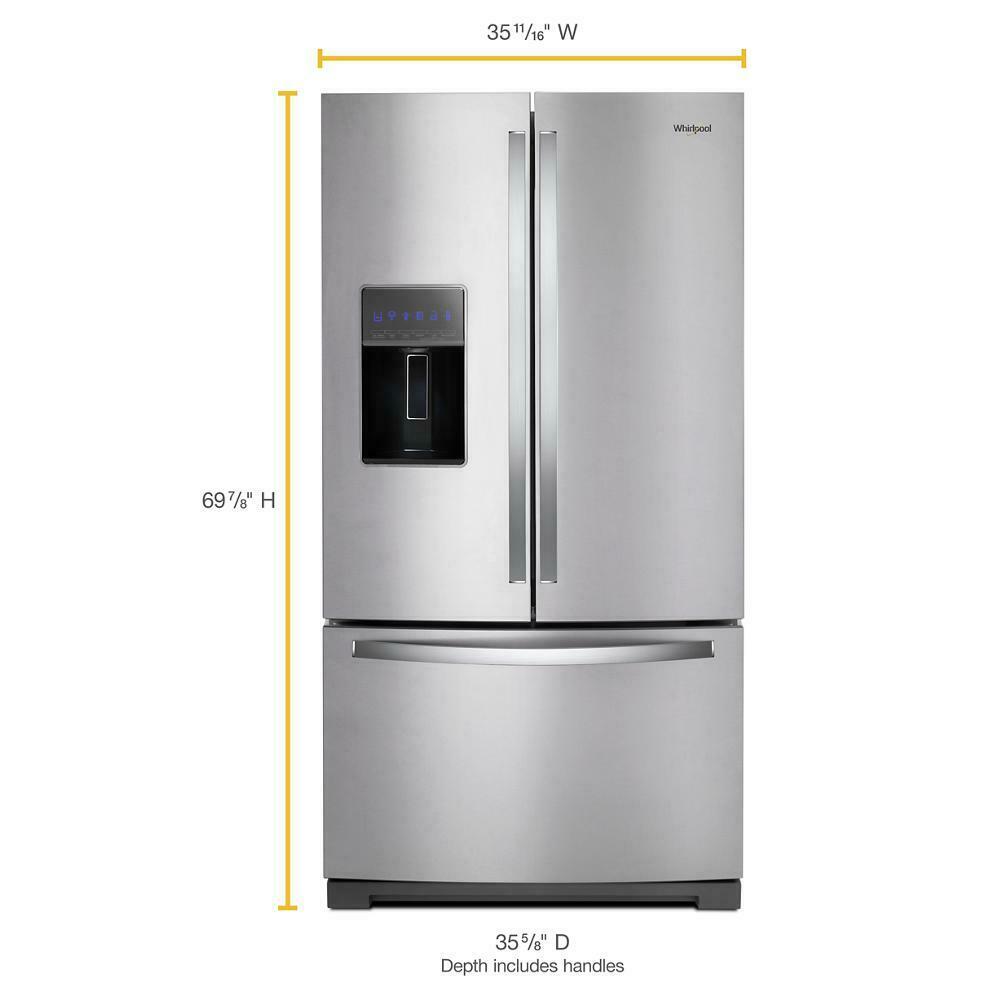 Whirlpool WRF757SDHZ 36-inch Wide French Door Refrigerator - 27 cu. ft.