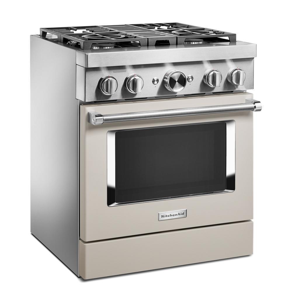 KitchenAid® 30'' Smart Commercial-Style Dual Fuel Range with 4 Burners