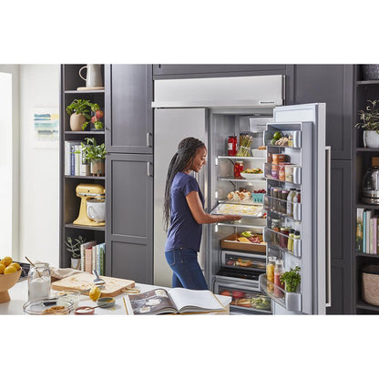 Kitchenaid KUWL314KSS 24" Undercounter Wine Cellar with Glass Door and Metal-Front Racks