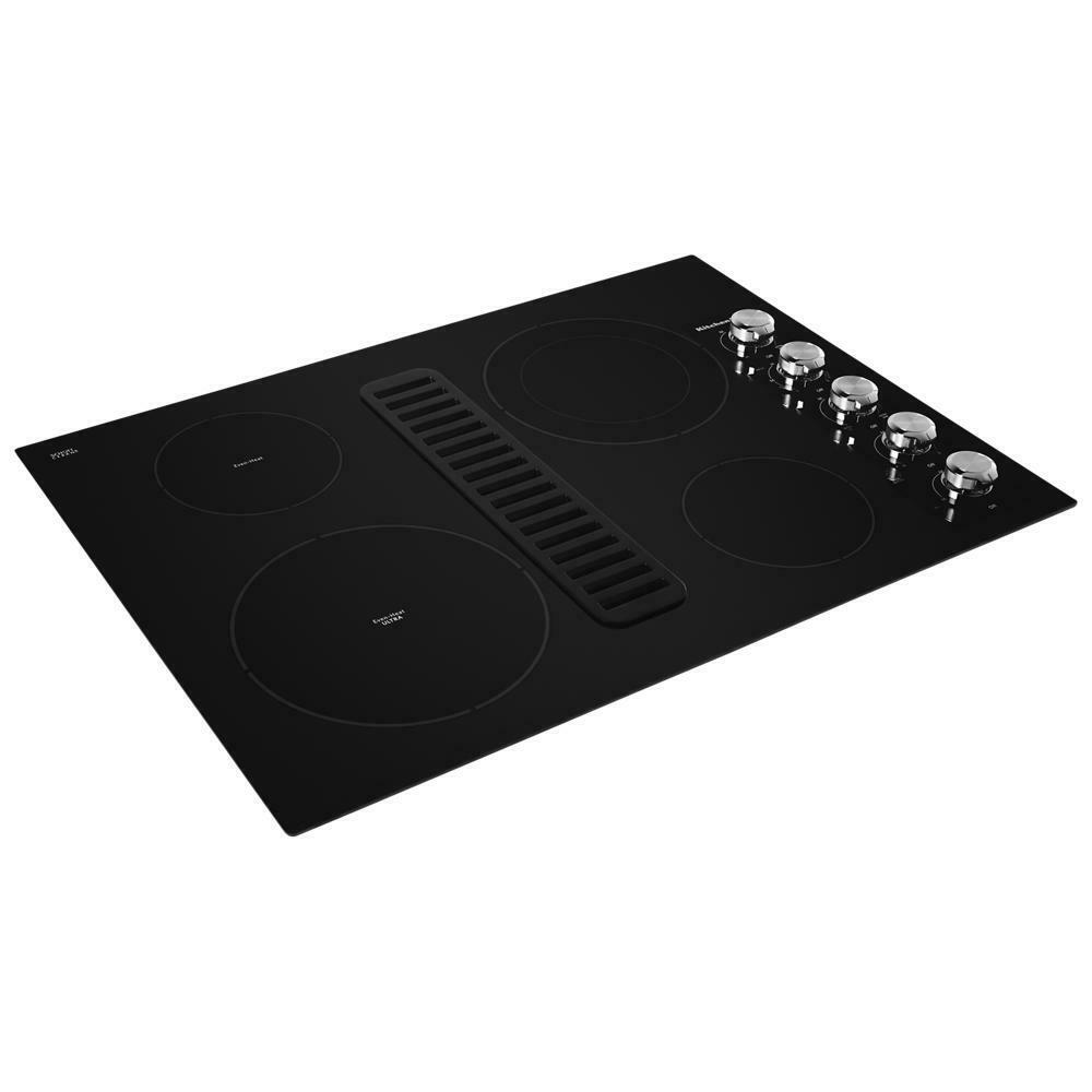 Kitchenaid KCED600GBL 30" Electric Downdraft Cooktop with 4 Elements