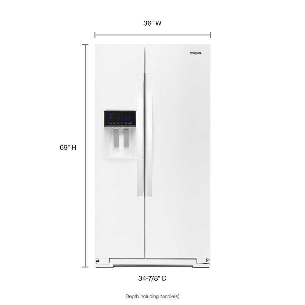 Whirlpool WRS588FIHW 36-inch Wide Side-by-Side Refrigerator - 28 cu. ft.