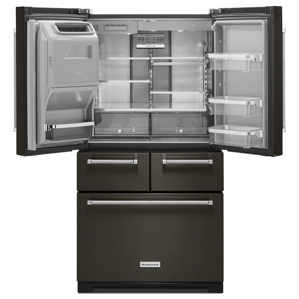 Kitchenaid KRMF706EBS 25.8 Cu. Ft. 36" Multi-Door Freestanding Refrigerator with Platinum Interior Design and PrintShield™ Finish