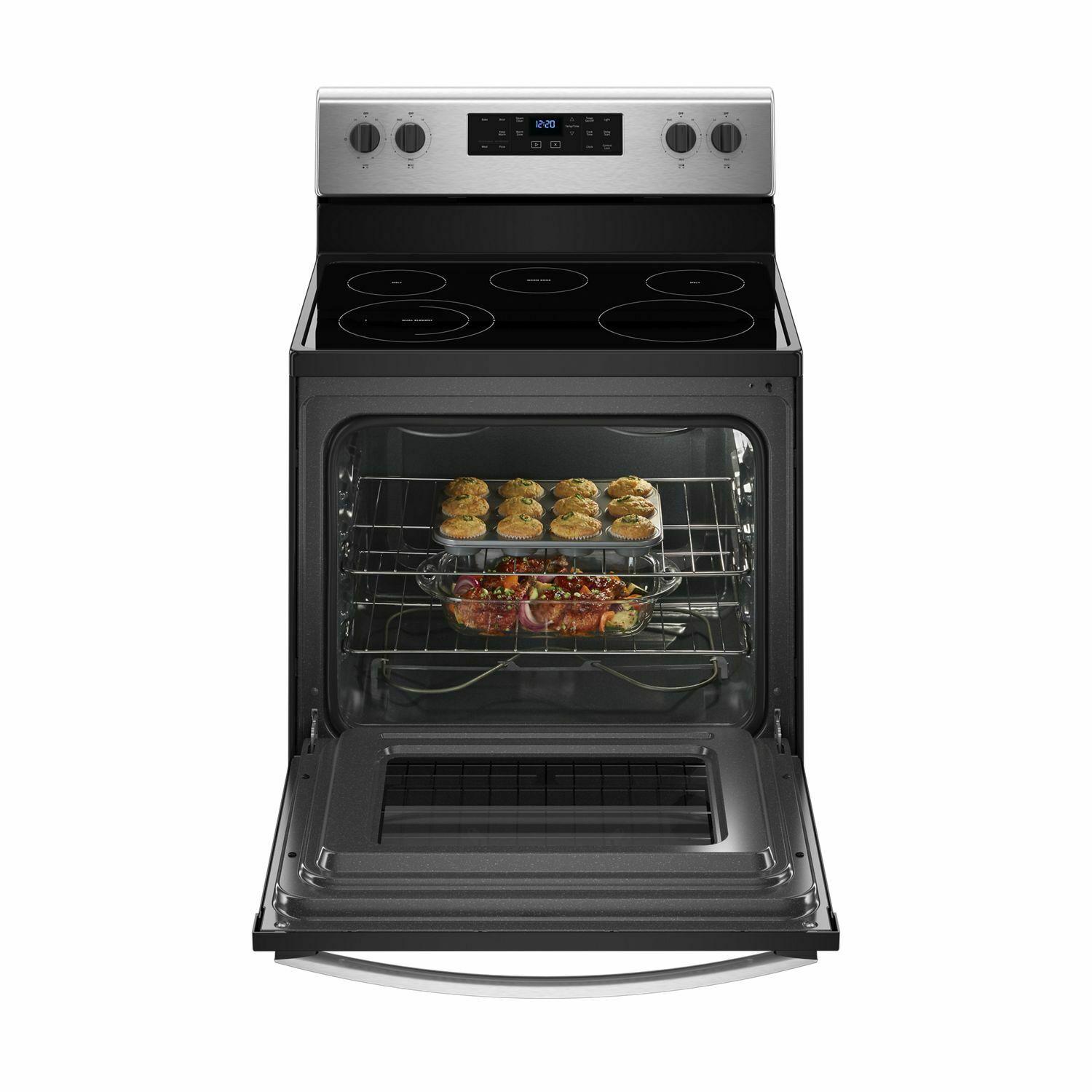 Whirlpool WFE505W0HZ 5.3 cu. ft. Freestanding Electric Range with 5 Elements - Fingerprint Resistant Stainless Steel