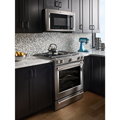Kitchenaid KSDB900ESS 30-Inch 5-Burner Dual Fuel Convection Slide-In Range with Baking Drawer