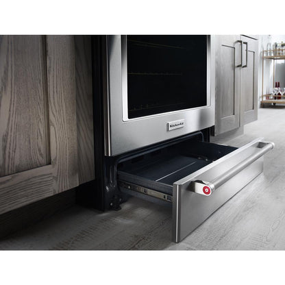 Kitchenaid KSEB900ESS 30-Inch 5-Element Electric Convection Slide-In Range with Baking Drawer