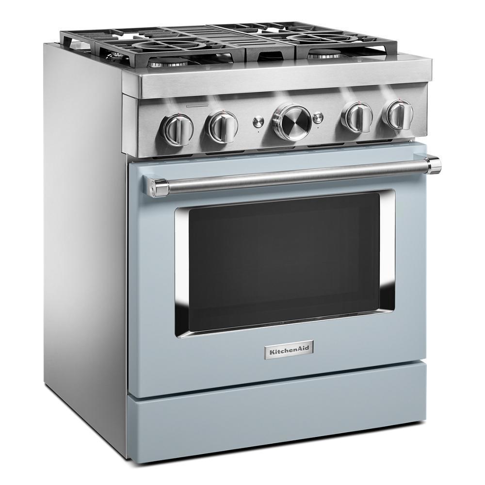 KFDC500JMB KitchenAid® 30'' Smart Commercial-Style Dual Fuel Range with 4 Burners