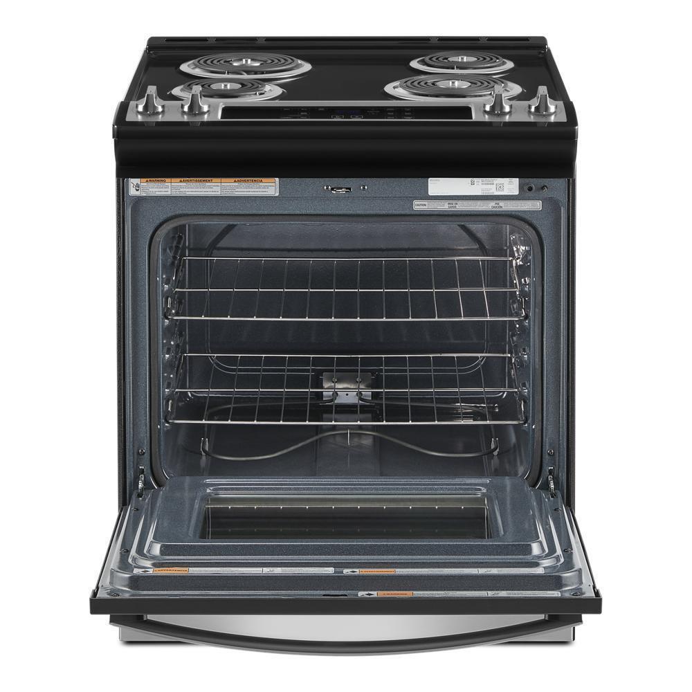 Whirlpool WEC310S0LS 4.8 Cu. Ft. Whirlpool® Electric Range with Frozen Bake™ Technology