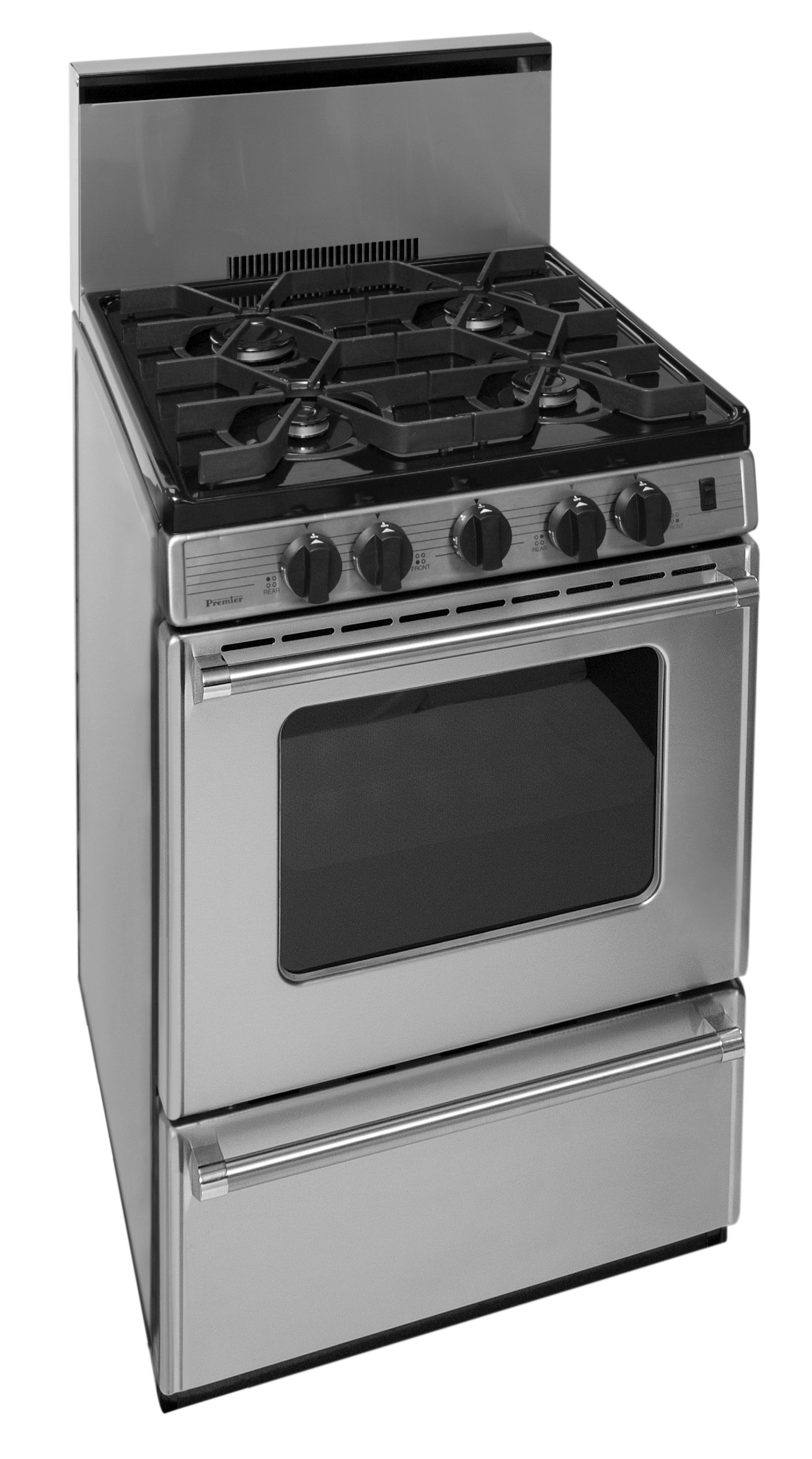 Premier P24S3202PS 24 in. ProSeries Freestanding Sealed Burner Gas Range in Stainless Steel