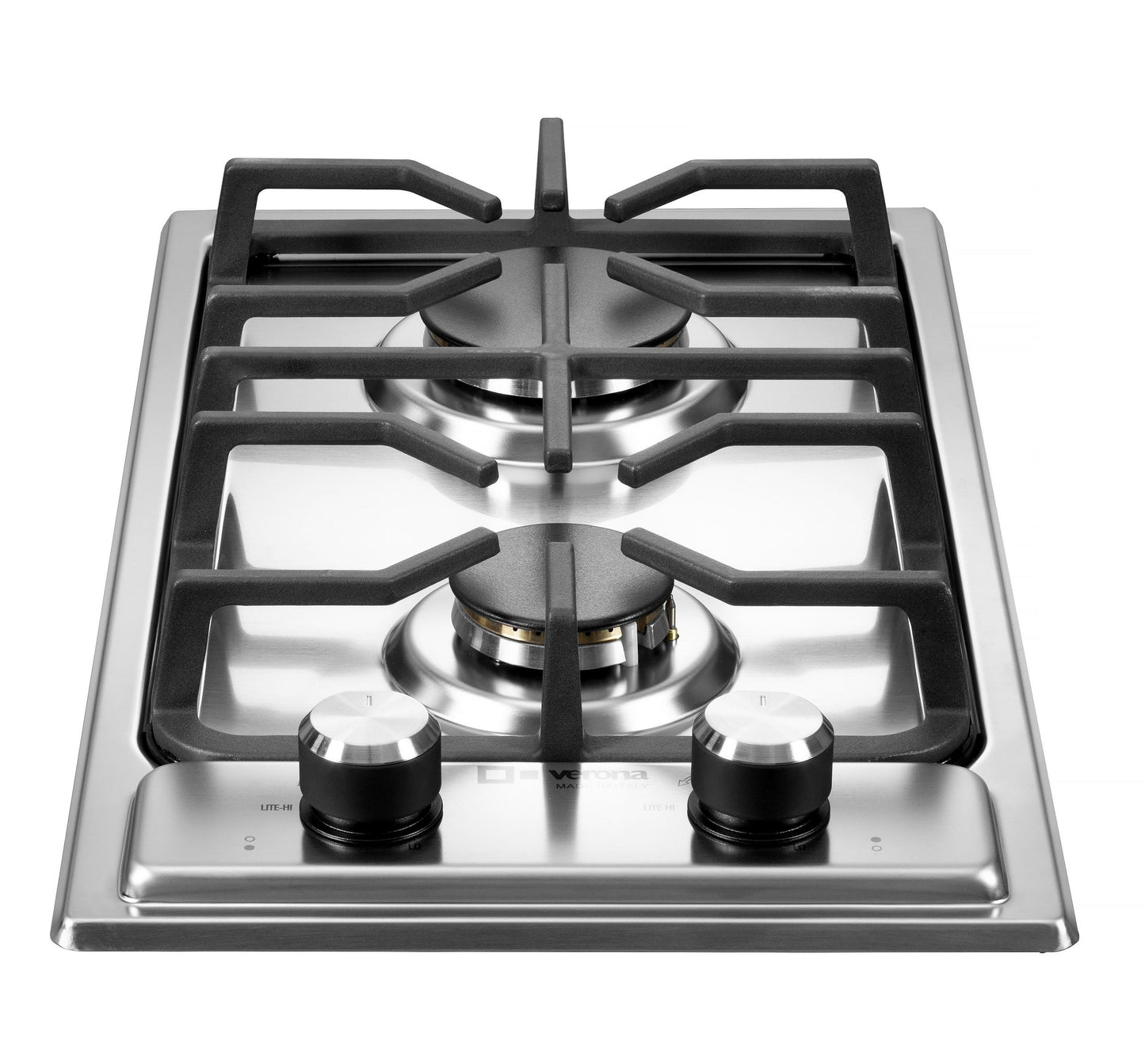VDGCT212FSS Verona 12" Designer Gas Cooktop - Brass Burners - SS