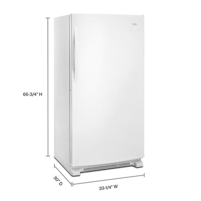Whirlpool WZF79R20DW 20 cu. ft. Upright Freezer with Temperature Alarm