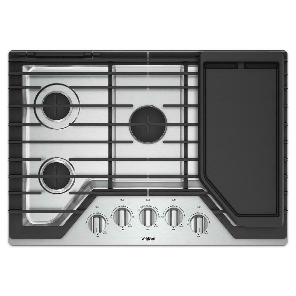 Whirlpool WCG97US0HS 30-inch Gas Cooktop with Griddle