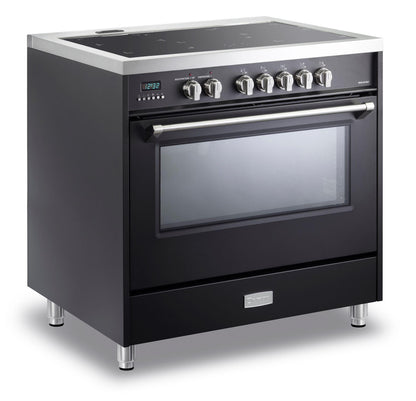 Designer 36" Induction Single Oven Range - Matte Black