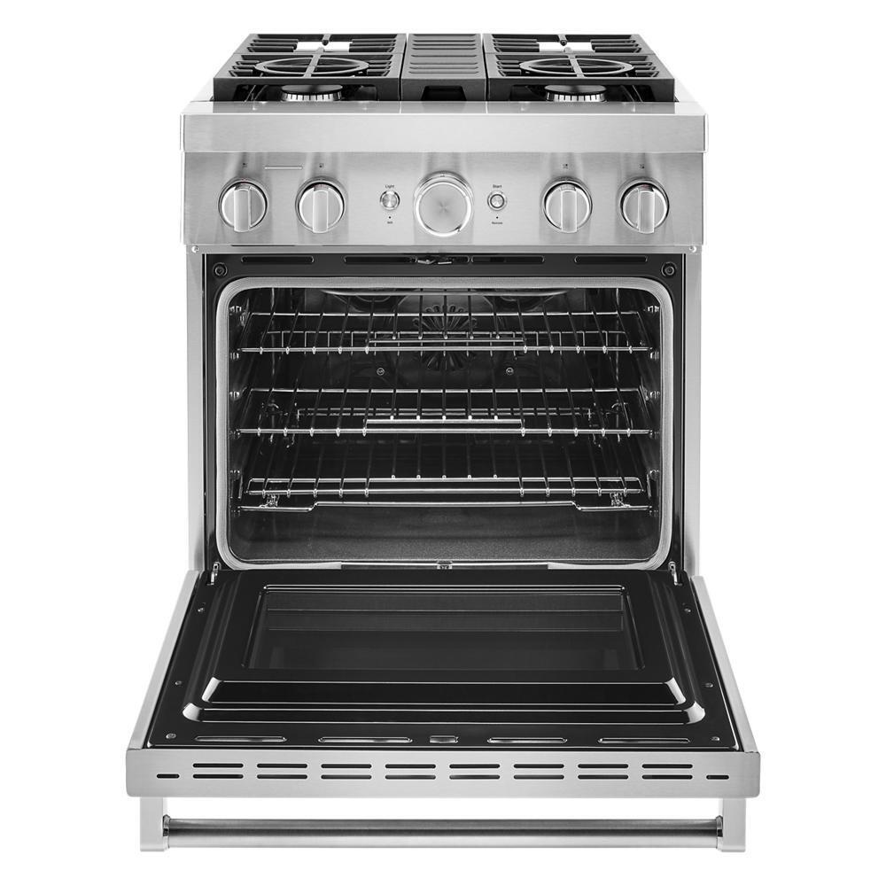 KitchenAid® 30'' Smart Commercial-Style Dual Fuel Range with 4 Burners