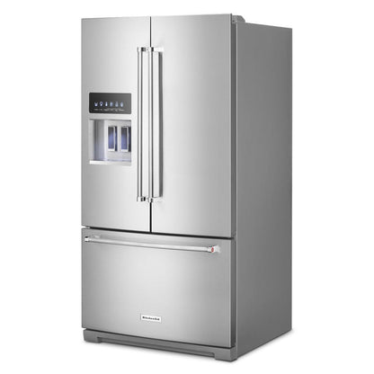 Kitchenaid KRFF577KPS 26.8 Cu. Ft. Standard-Depth French Door Refrigerator with Exterior Ice and Water Dispenser