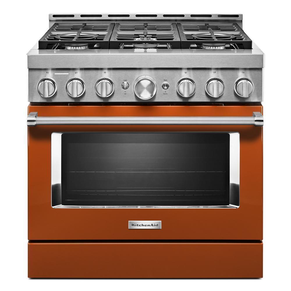 KFGC506JSC KitchenAid® 36'' Smart Commercial-Style Gas Range with 6 Burners