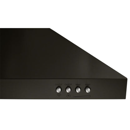 Whirlpool WVW53UC0HV 30" Contemporary Black Stainless Wall Mount Range Hood