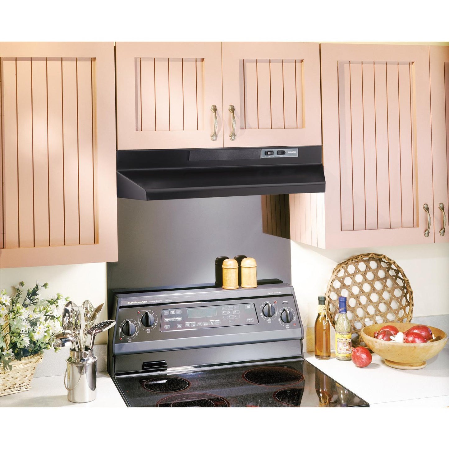 F403023 Broan® 30-Inch Convertible Under-Cabinet Range Hood, 230 Max Blower CFM, Black