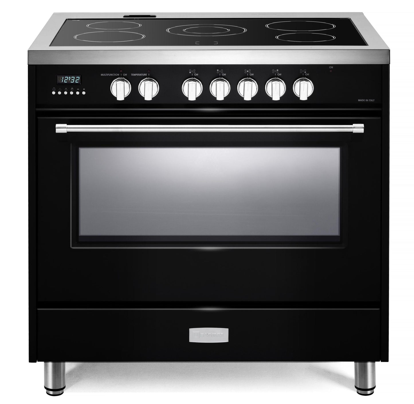 Verona VDFSEE365GB Designer 36" Electric Glass Top Range - Gloss Black