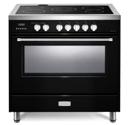 Verona VDFSEE365GB Designer 36" Electric Glass Top Range - Gloss Black