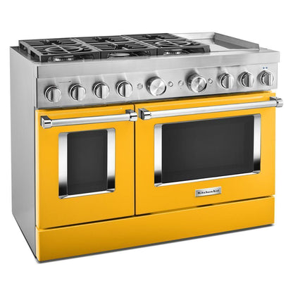 KFDC558JYP KitchenAid® 48'' Smart Commercial-Style Dual Fuel Range with Griddle