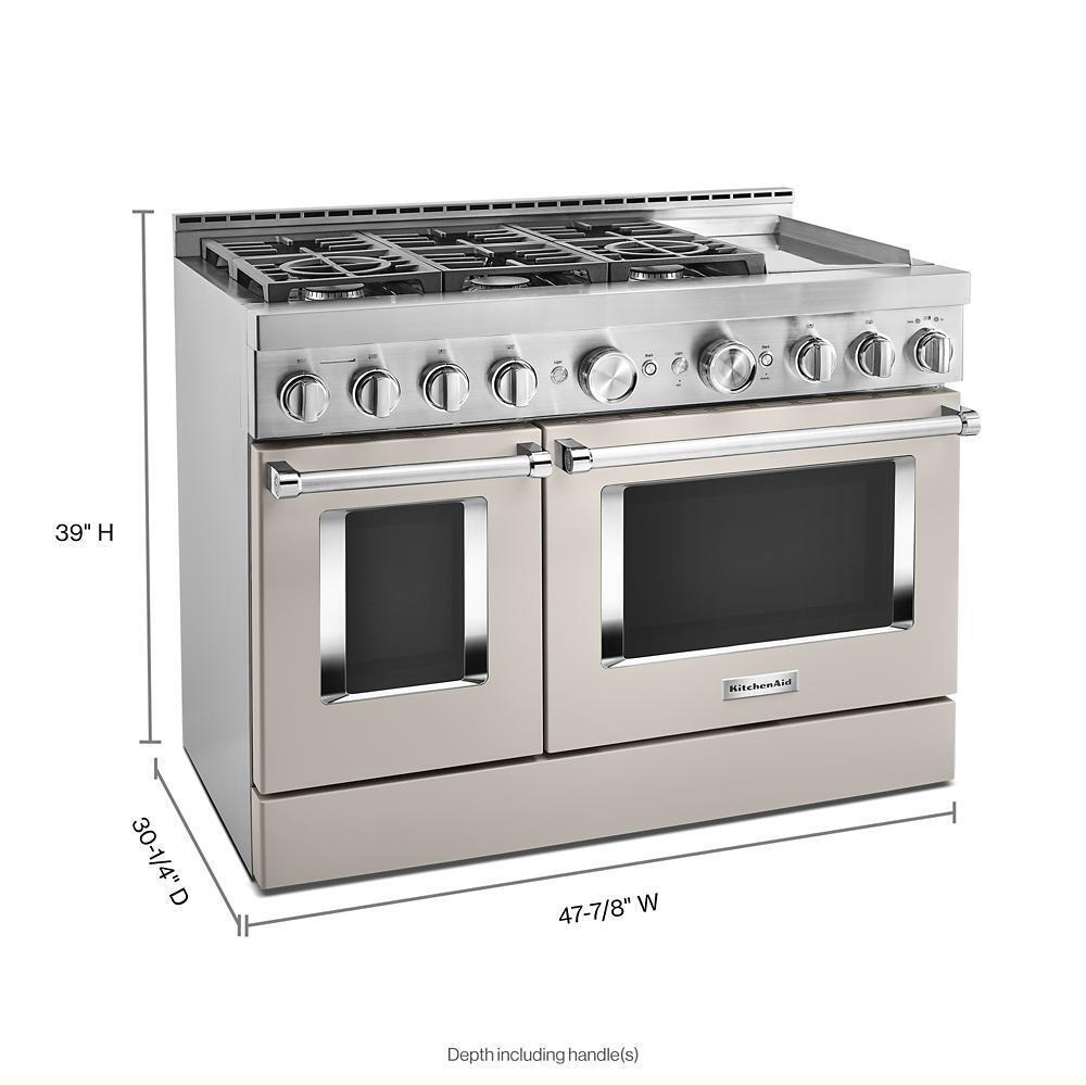 KFGC558JMH KitchenAid® 48'' Smart Commercial-Style Gas Range with Griddle