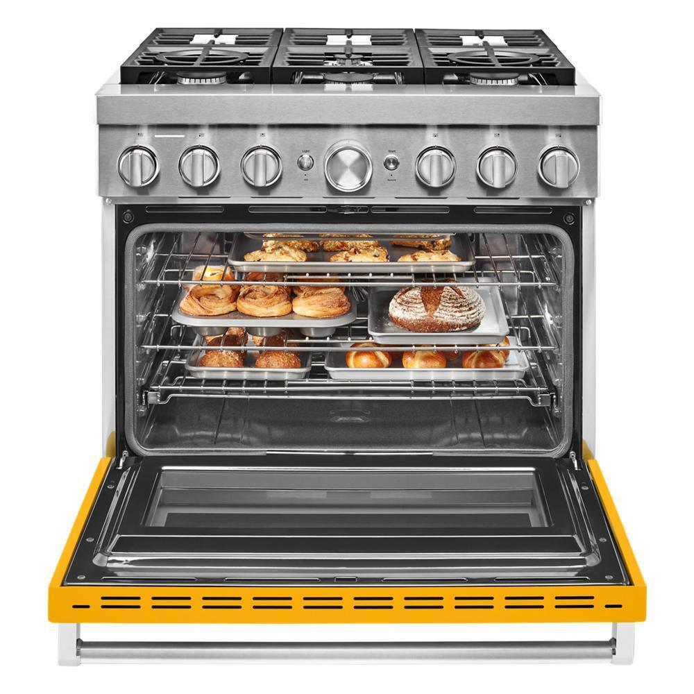 KFDC506JYP KitchenAid® 36'' Smart Commercial-Style Dual Fuel Range with 6 Burners