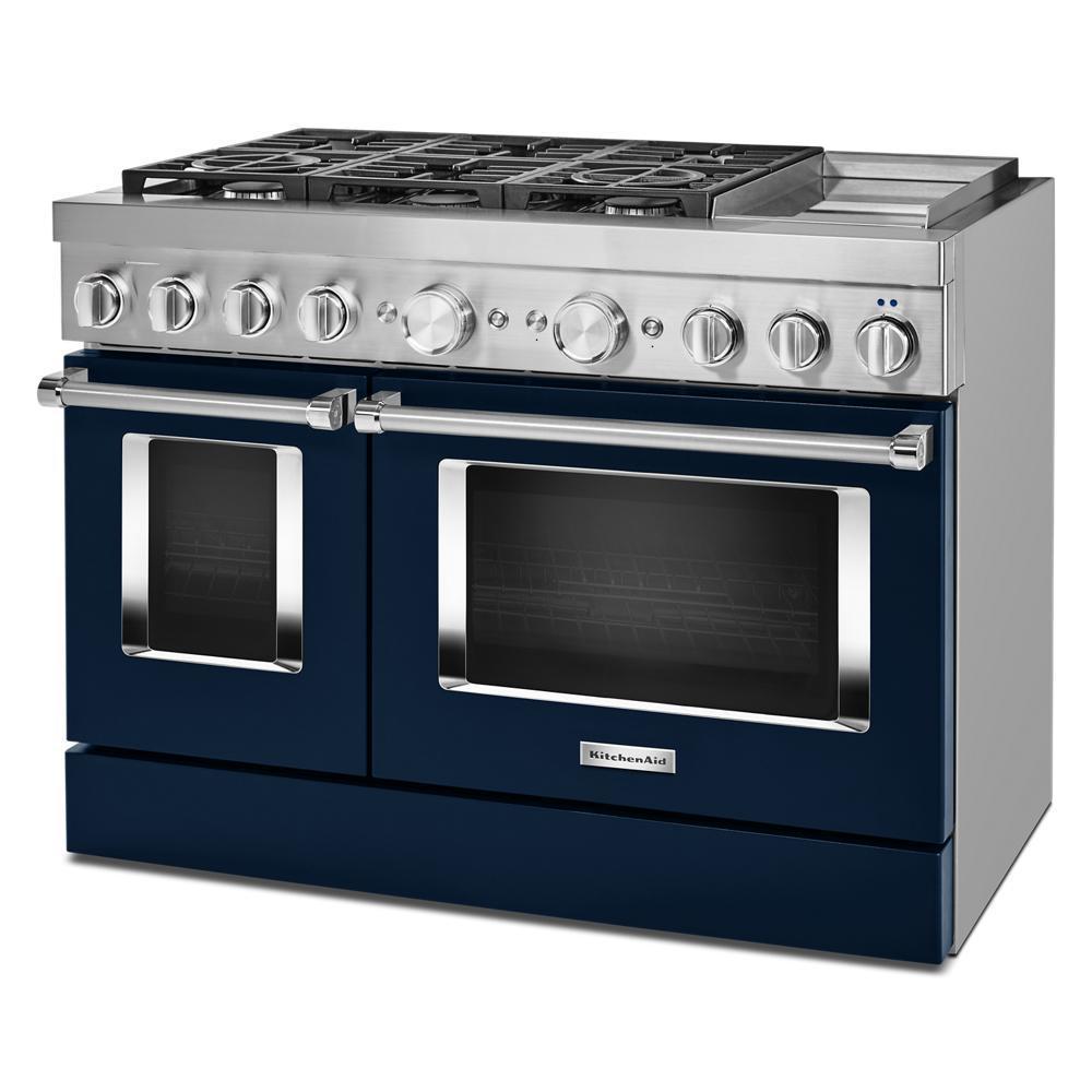 KFDC558JIB KitchenAid® 48'' Smart Commercial-Style Dual Fuel Range with Griddle