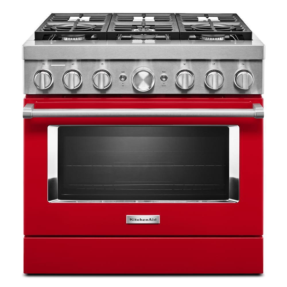 KFDC506JPA KitchenAid® 36'' Smart Commercial-Style Dual Fuel Range with 6 Burners