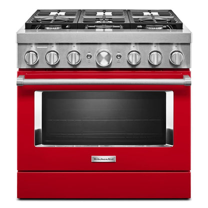 KFDC506JPA KitchenAid® 36'' Smart Commercial-Style Dual Fuel Range with 6 Burners