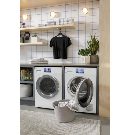 4.1 cu.ft. Capacity Smart 24" Ventless Condenser Frontload Electric Dryer with Stainless Steel Basket