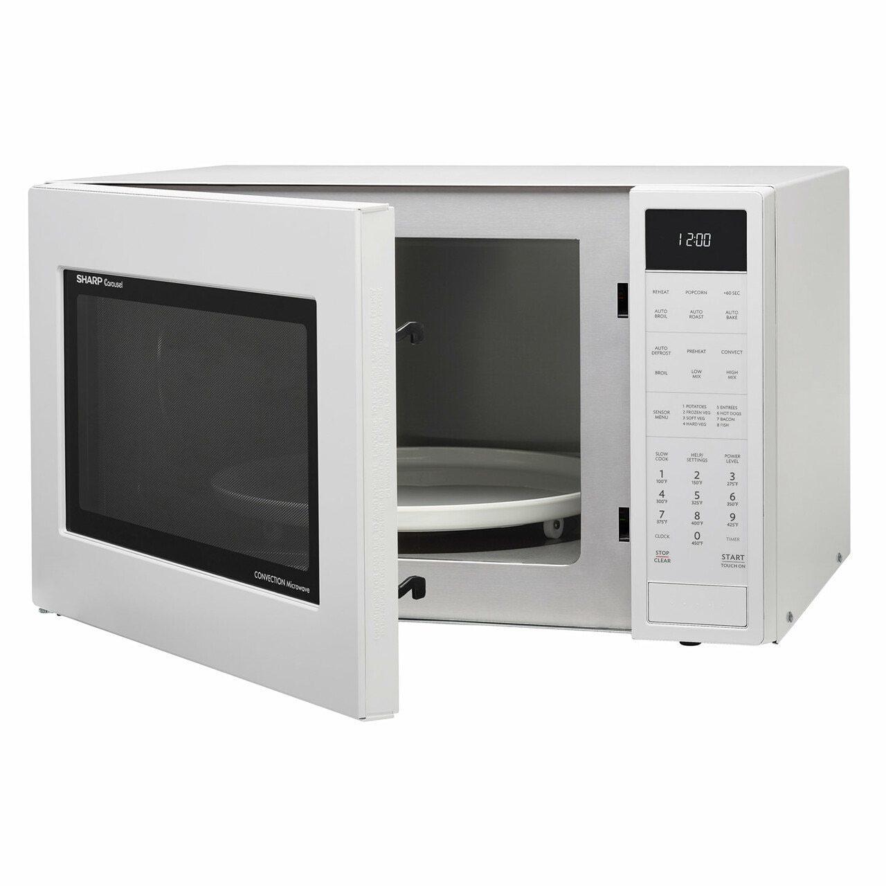 Sharp SMC1585BW 1.5 cu. ft. 900W Sharp White Carousel Convection + Microwave Oven