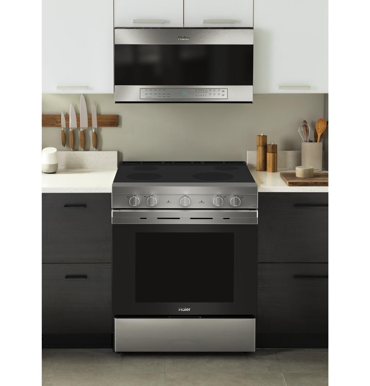Haier 30" Smart Slide-In Electric Range with Convection
