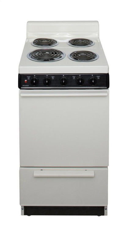 Premier EAK100TP0 20 in. Freestanding Electric Range in Biscuit