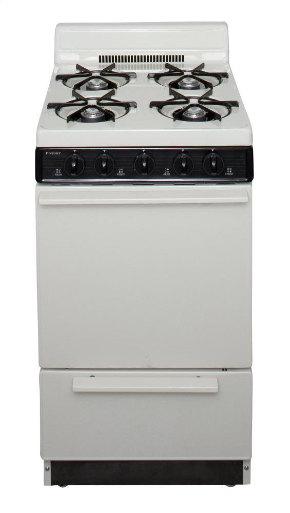 Premier 20 in. Freestanding Gas Range in Biscuit