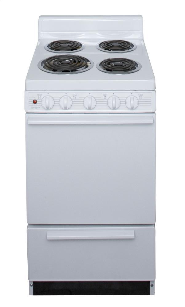 Premier EAK100OP 20 in. Freestanding Electric Range in White