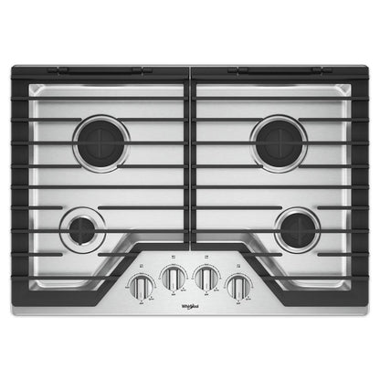 Whirlpool WCG55US0HS 30-inch Gas Cooktop with EZ-2-Lift™ Hinged Cast-Iron Grates