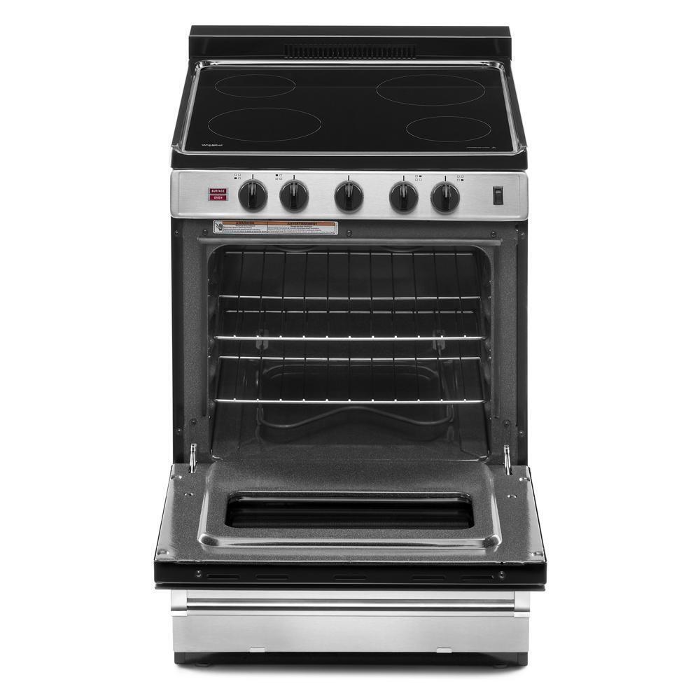 Whirlpool WFE500M4HS 24-inch Freestanding Electric Range with Upswept SpillGuard™ Cooktop