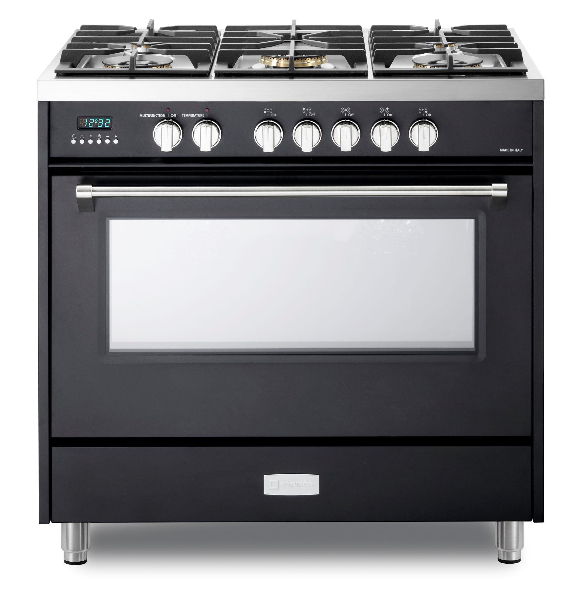 Designer 36" Dual Fuel Single Oven Range - Matte Black