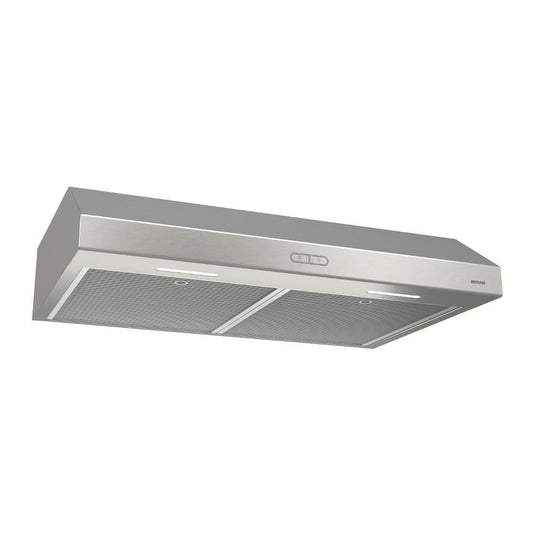 BCDF130SS Broan® Glacier 30-Inch Convertible Under-Cabinet Range Hood, 375 Max Blower CFM, Stainless Steel