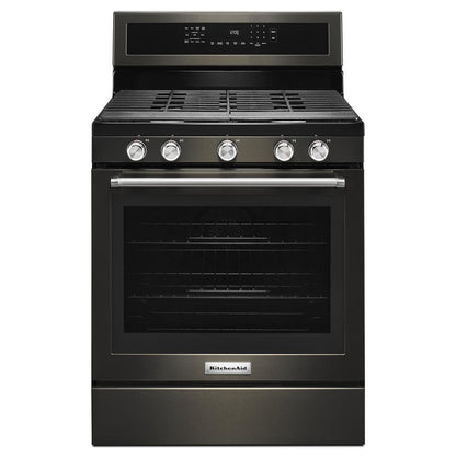 Kitchenaid KFGG500EBS 30-Inch 5-Burner Gas Convection Range