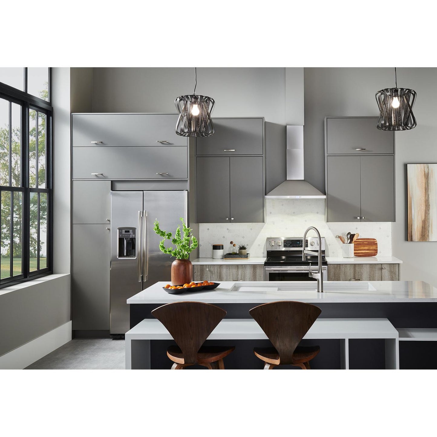 Broan BWP2366SS **DISCONTINUED** Broan® 36-Inch Convertible Wall-Mount Pyramidal Chimney Range Hood, 630 MAX CFM, Stainless Steel