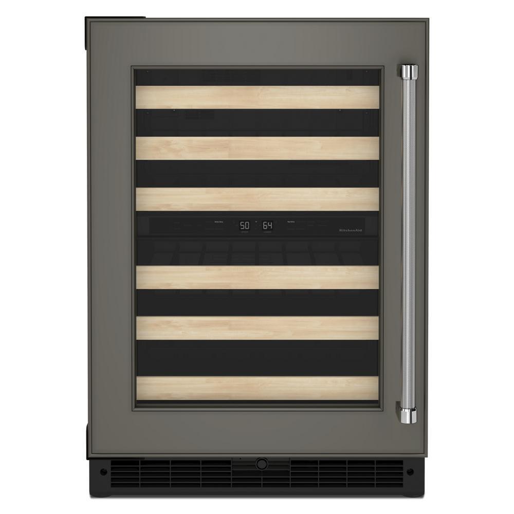 Kitchenaid KUWL214KPA 24" Panel-Ready Undercounter Wine Cellar with Wood-Front Racks