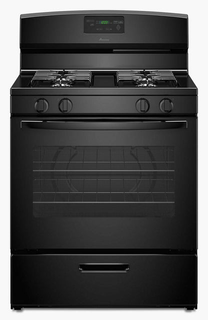 30-inch Gas Range with Easy Touch Electronic Controls - Black