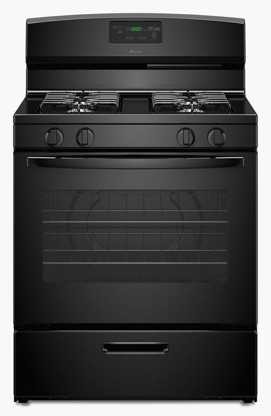 30-inch Gas Range with Easy Touch Electronic Controls - Black